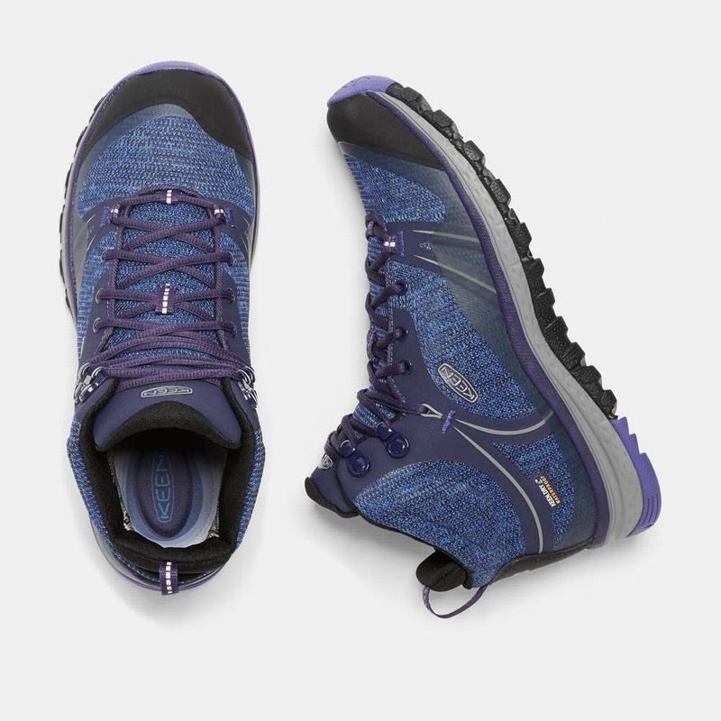 Keen Terradora Waterproof Mid Womens Hiking Boots Blue/Purple NZ Sale (2501-QDULG)